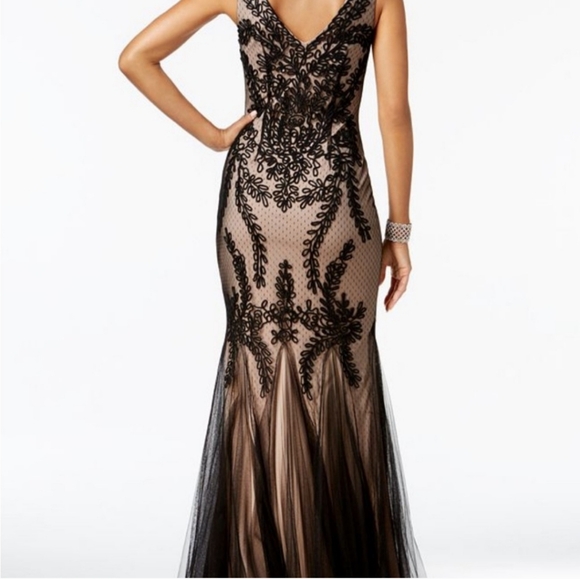 Betsy & Adam Soutache Mermaid Evening Dress Size 10 NWT 279$ A19462 - Picture 2 of 11